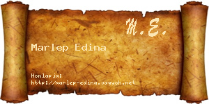 Marlep Edina névjegykártya
